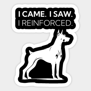 I Came. I Saw. I Reinforced Sticker